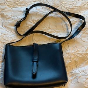 J.Crew leather navy crossbody bag